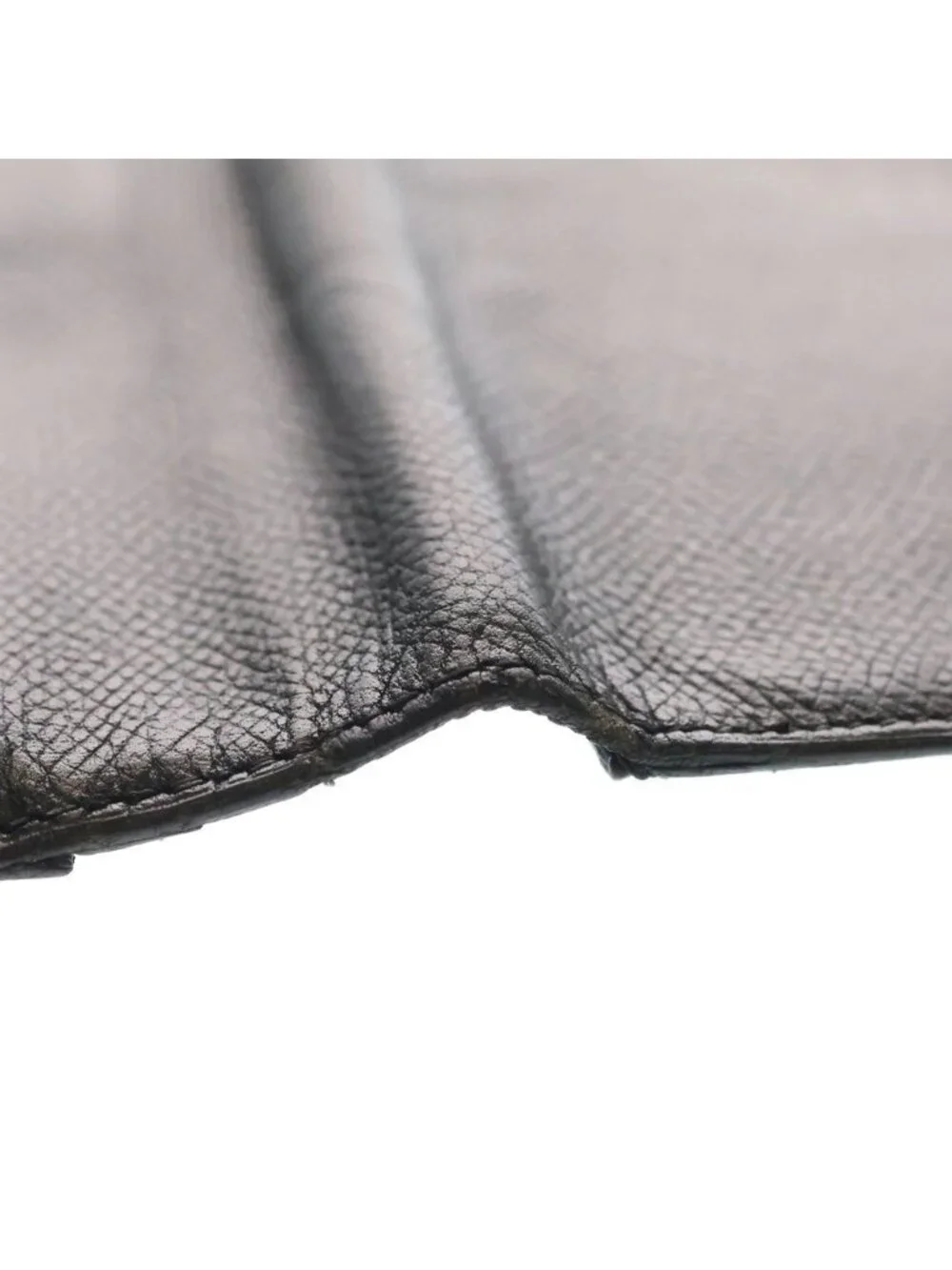 Hermes Bearn Classic Wallet Card Case Black Veau Epsom Silver